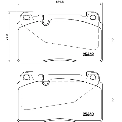 Bilde av HELLA 8DB 355 020 251 Bremseklosser klargjort for slitasjeindikator AUDI: A6 C7 Avant, Q5, A7 Sportback, PORSCHE: Macan