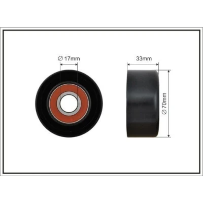 Bilde av Strammerull, kilerem med ribber, honda, 31170RFWG01, 31170 RFW G01, 31170RL0G01, RL0 G01
