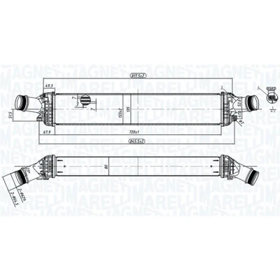 Bilde av MAGNETI MARELLI 351319204430 Ladeluftkjøler AUDI: Q5, A5 B8 Sportback, A4 Avant