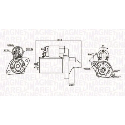 Bilde av MAGNETI MARELLI 063721074010 Starter 12 1,4 9 AUDI: A4 B5 Avant, B6 Allroad C5