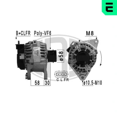 Bilde av ERA 209005A Dynamo 14V 120A HYUNDAI: ix35, KIA: Sportage III