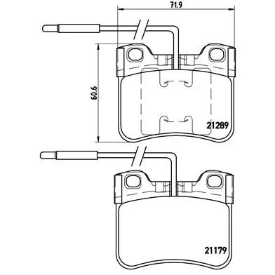 Bilde av BREMBO P 61 034 Bremseklosser inkl. slitasjevarselkontakt uten tilbehør