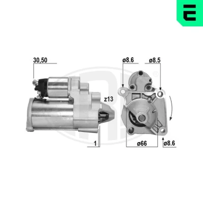 Bilde av ERA 221068A Starter 12V 1,9kW 13 30 50 66mm