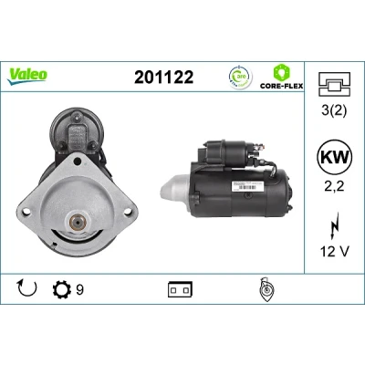 Bilde av VALEO 201122 Starter 12 2,2 9 LAND ROVER: Range Rover 3