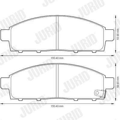 Bilde av JURID 572574J Bremseklosser med akustisk slitasjevarsel MITSUBISHI: L200 / Triton IV Pick up, PAJERO SPORT 1 SUV, 2