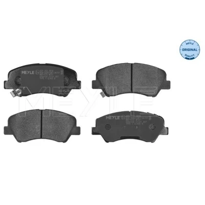 Bilde av MEYLE 025 253 4818 Bremseklosser ORIGINAL Quality framaksel med akustisk slitasjevarsel antihyle blikk KIA: Rio 3, 4