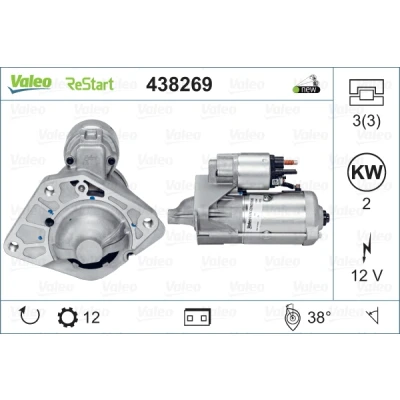 Bilde av VALEO 438269 Starter 12 2 NEW STOP&amp;START ORIGINAL PART NISSAN: Qashqai / Qashqai+2 I, OPEL: Vivaro B Combi, RENAULT: Trafic 3, MEGANE 3 Grandtour