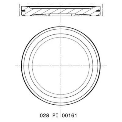Bilde av MAHLE ORIGINAL 028 PI 00161 000 Motorstempel 76,5 VOLKSWAGEN: GOLF 6
