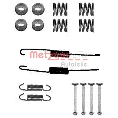 Bilde av METZGER 105 0879 Tilbehørsett, bremsesko TOYOTA: Yaris II Hatchback, III Hatchback