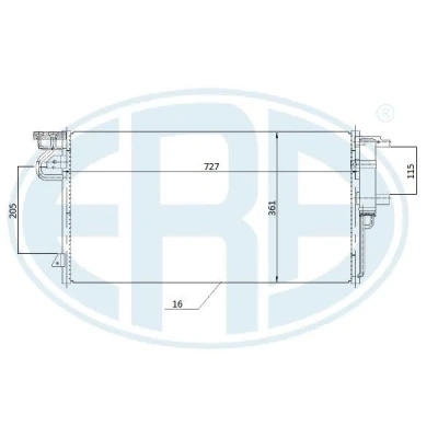 Bilde av ERA 667269 Kondensator med tørker 728 FORD: FOCUS 3, C Max 2, 3 Turnier
