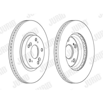 Bilde av JURID 563127JC Bremseskiver 293 25 5 114,3 ventilert belagt med skruer HONDA: CIVIC 9, 9 Tourer, 10