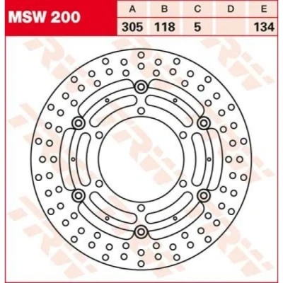 Bilde av TRW MSW200 Bremseskiver 305 5 flytende bremseskive