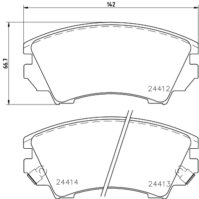 Bilde av HELLA 8DB 355 013 041 Bremseklosser med akustisk slitasjevarsel tilbehør OPEL: Insignia A Sports Tourer, Astra J Tourer