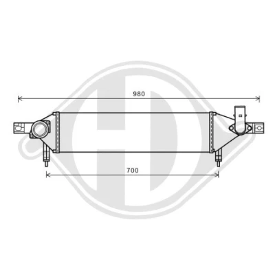 Bilde av DIEDERICHS DCA1115 Ladeluftkjøler Aluminium Climate NISSAN: Qashqai / Qashqai+2 I