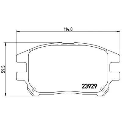 Bilde av BREMBO P 56 050 Bremseklosser ekskl. slitasjevarselkontakt uten tilbehør LEXUS: RX I