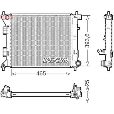 Bilde av DENSO DRM43016 Radiator 465mm 394mm 25mm KIA: SOUL 2