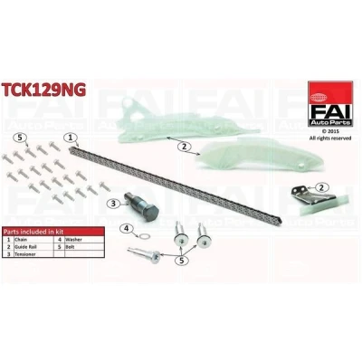 Bilde av FAI AutoParts TCK129NG Registerkjedesett uten tetning, tannhjul simplex, Boltkjede BMW: 3 Sedan, Touring, 1 Hatchback, MINI: Hatchback