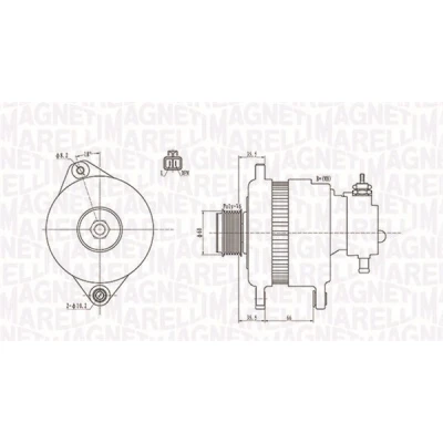 Bilde av MAGNETI MARELLI 063731900010 Dynamo 12V 110A OPEL: Astra H Caravan, Meriva A, Hatchback