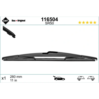 Bilde av Vindusvisker Swf 116504 290mm bak DS: DS7 Crossback, PEUGEOT: 3008 II SUV
