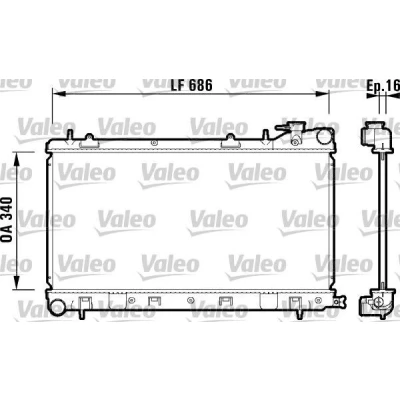 Bilde av VALEO 732410 Radiator Aluminium 340 688 16 uten kjølemiddelregulator Kjøleribber loddet SUBARU: Forester I