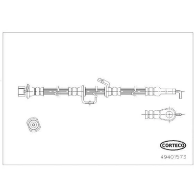 Bilde av CORTECO 49401573 Bremseslange 655mm TOYOTA: Verso