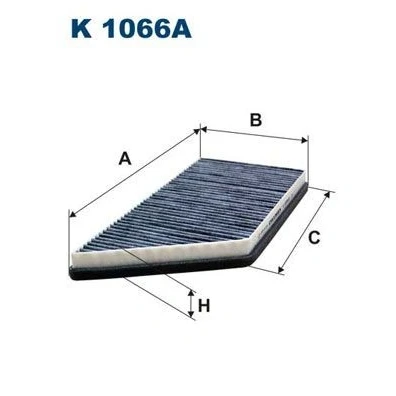 Bilde av FILTRON K 1066A Kupéfilter Karbonfilter 346, 240 168 31 PEUGEOT: 206 Hatchback, SW