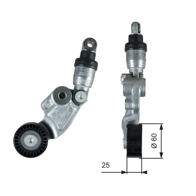 Bilde av GATES T39388 Strammerull FleetRunner Micro V Stretch Fit MAZDA: 6 Stasjonsvogn, CX 5 I