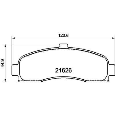 Bilde av HELLA 8DB 355 016 501 Bremseklosser ikke klargjort for slitasjeindikator NISSAN: MICRA 2