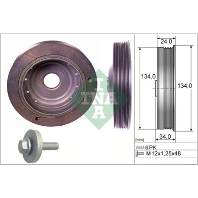 Bilde av INA 544 0091 20 remskivesett, veivaksel 134,00, 134,00mm