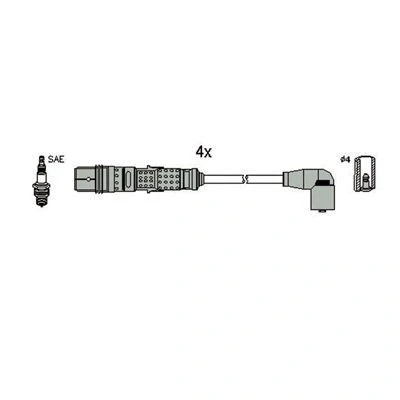Bilde av HITACHI 134289 Pluggledninger VOLKSWAGEN: Polo III Hatchback