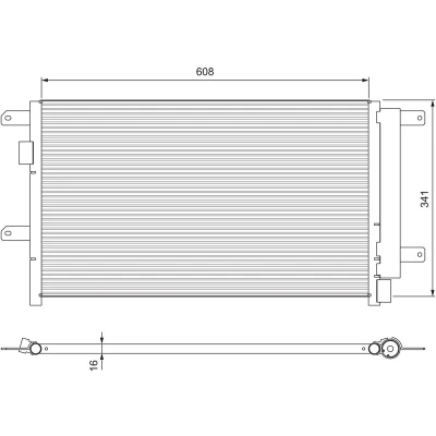 Bilde av VALEO 815089 Kondensator uten tørker Aluminium 342 R 134a IVECO: DAILY 3 Bus, 4 Kasten/Kombi,