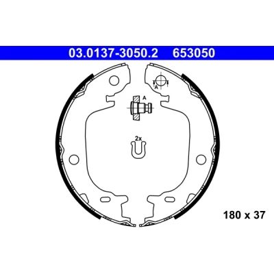 Bilde av ATE 03.0137 3050.2 Handbromsbackar uten vippearm TOYOTA: Prius Plus