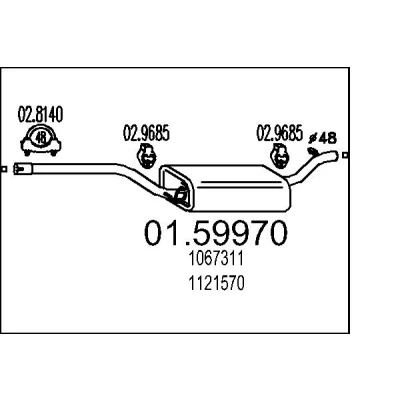 Bilde av Midtre eksospotte MTS 01.59970