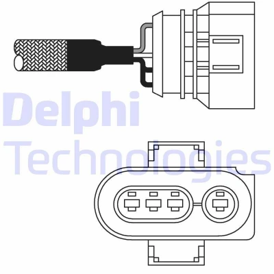 Bilde av DELPHI ES10979 12B1 Lambdasonde Fingersonde, oppvarmet VOLKSWAGEN: Caddy 2 Kastenwagen, AUDI: A6 C4 Avant