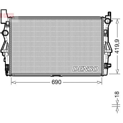 Bilde av DENSO DRM17114 Radiator 690 420 18 MERCEDES BENZ: Vito Van