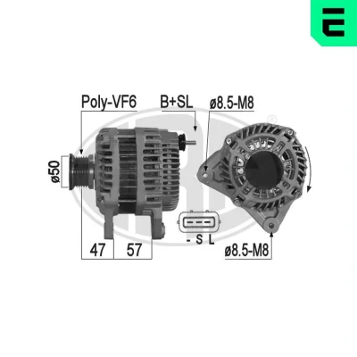 Bilde av ERA 209061A Dynamo 14V 110A NISSAN: Qashqai / Qashqai+2 I, 2, X Trail