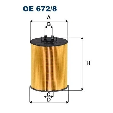 Bilde av FILTRON OE 672/8 Oljefilter Filterinnsats BMW: 5 Touring, Sedan, X5
