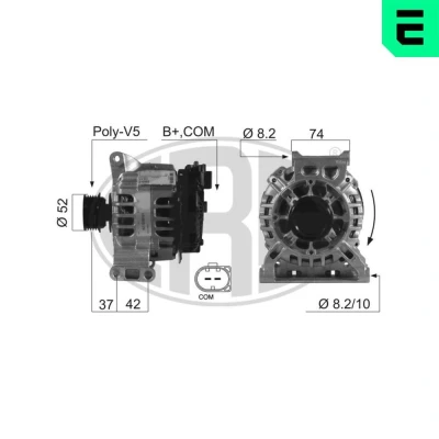 Bilde av ERA 210552A Dynamo 14V 90A MERCEDES BENZ: B Klasse, A Klasse