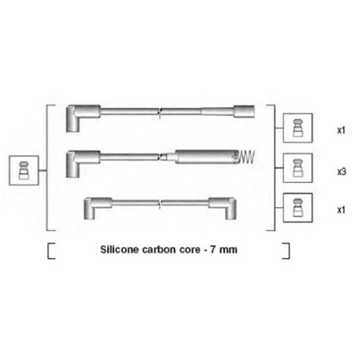 Bilde av MAGNETI MARELLI 941125180672 Pluggledninger OPEL: Kadett E CC, Vectra A Sedan, Ascona C Sedan
