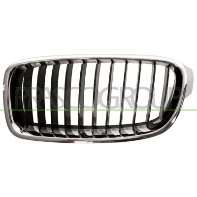 Bilde av PRASCO Premium BM0282004 Radiatorgitter venstre forkrommet svart BMW: 3 Sedan, Touring