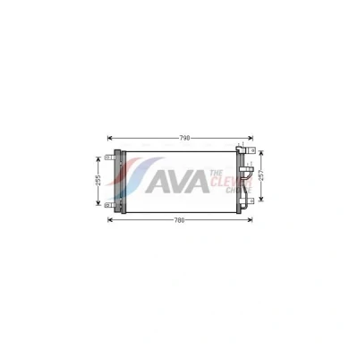 Bilde av PRASCO OLA5612D Kondensator med tørker 11,8 Aluminium 635 R 134a OPEL: Antara