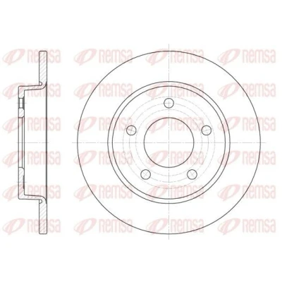 Bilde av REMSA 6906.00 Bremseskiver bakaksel 264,8, 264,8 11 5 fullt ut MAZDA: 3 Hatchback, Sedan