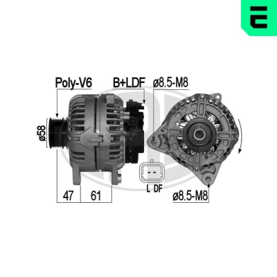 Bilde av ERA 209072A Dynamo 14V 155A RENAULT: MEGANE 2 Kombi