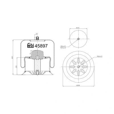 Bilde av FEBI BILSTEIN 45897 Fjærbelg, luftfjæring