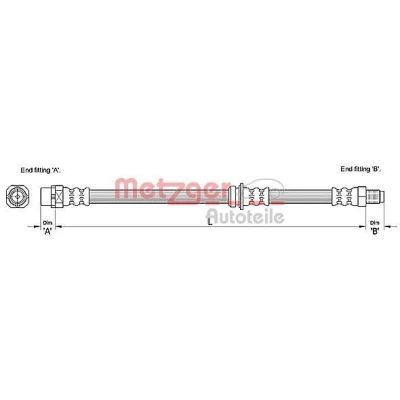 Bilde av METZGER 4110269 Bremseslange 516 BMW: X3