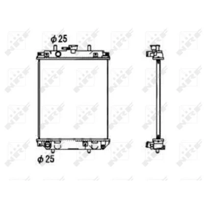 Bilde av NRF 53674 Radiator Aluminium 375 318 16 Kjøleribber loddet