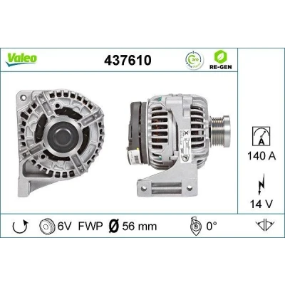 Bilde av VALEO 437610 Dynamo 14V 140A VOLVO: V70 2, XC90 I, S80 I