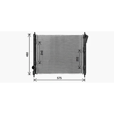 Bilde av PRASCO DN2470 Radiator Aluminium 508 425 16 Kjøleribber loddet