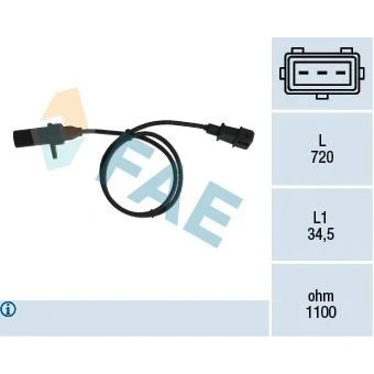 Bilde av Turtallssensor, motormanagement, fiat,lancia, 1802, 46442091, 46479975, 55189515
