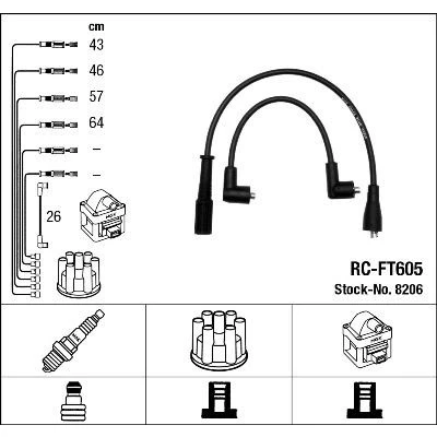 Bilde av NGK 8206 Pluggledninger 5